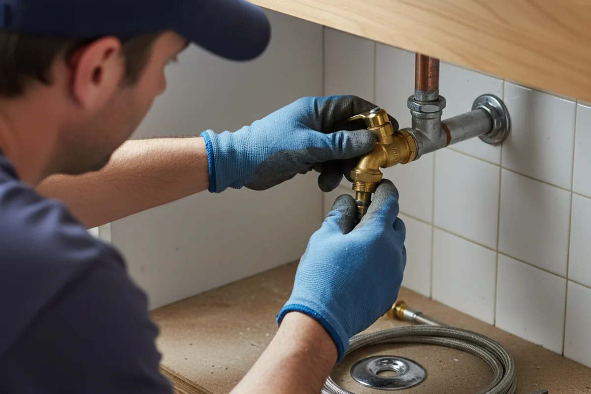 Shutoff valve and fitting work during Emergency Plumbing in White City